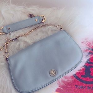 Tory Burch Crossbody / Clutch Pale Blue Purse